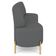 Sofá 2 Lugares 135cm Pés Aço Dourado Tamar Boucle Grafite Z08 - Mpozenato