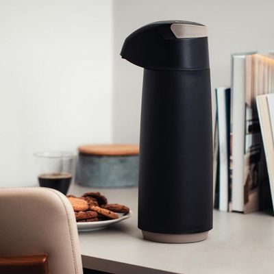 Garrafa Térmica Tramontina Exata 1,8L Preto Ampola de Vidro para Café Chá Água Cozinha Mesa Jantar