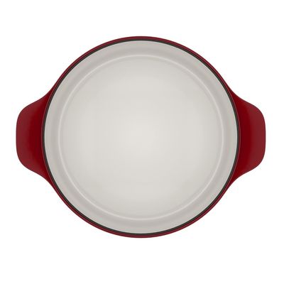 Panela Wok de Ferro Fundido Esmaltado Electrolux Expert 30cm Vermelha