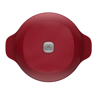 Panela Wok de Ferro Fundido Esmaltado Electrolux Expert 30cm Vermelha