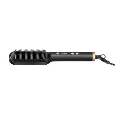 Escova Alisadora Black Gold Argan Mondial Preto e Champagne EA-06 BIV