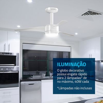 Ventilador de Teto Maxi Air Mondial Branco 125W VTE-01 110