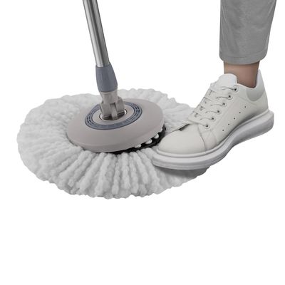 Mop Giratório Menalux com Cesto Inox e Refil Extra de Microfibra Não se aplica