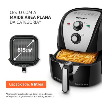 Fritadeira Sem Óleo Air Fryer 6 Litros AFN-60-BI Mondial 127V
