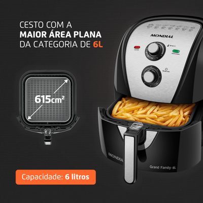 Fritadeira Sem Óleo Air Fryer 6 Litros AFN-60-BI Mondial 127V