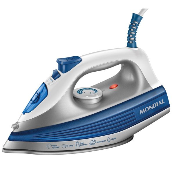 Ferro a Vapor Mondial FVN-01-BL 1200W Branco/Azul 220V 220V