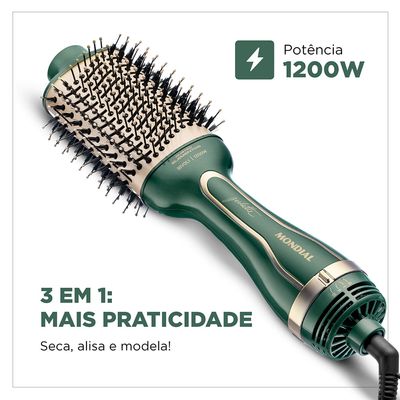 Escova Secadora By Juliette Mondial Verde Oliva 1300W ES-JU-02 Bivolt