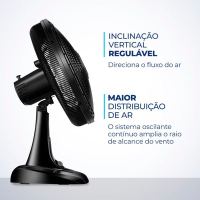 Ventilador de Mesa 40Cm 6 Pás Preto Mondial VSP40 127V