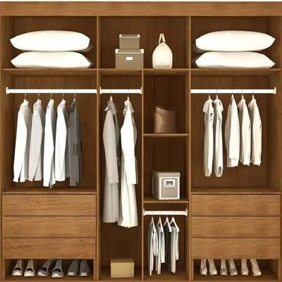 Guarda-roupa Casal Lucca Premium 6 Portas 6 Gavetas Rufato Naturale