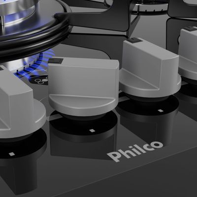 Cooktop a Gás Philco 5 Queimadores Cook Chef Bisotê Bivolt Bivolt