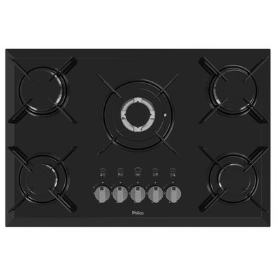 Cooktop a Gás Philco 5 Queimadores Cook Chef Bisotê Bivolt Bivolt
