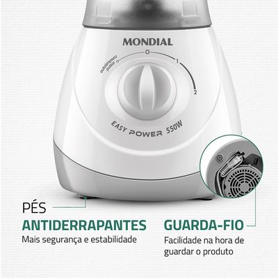 Liquidificador Easy Power Mondial Branco 550W L-550-W 220