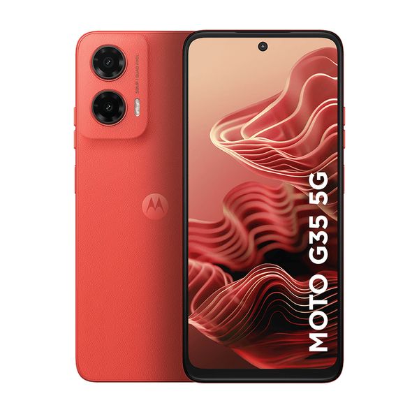 Smartphone Motorola Moto G35 5G 256GB - Coral, 12GB RAM Boost, Câmera 50 MP + Selfie 16MP e Tela 6,7