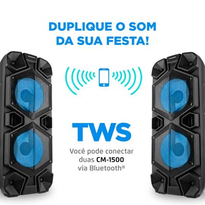 Caixa Amplificada Connect Mega Sound II CM-1500 Bivolt