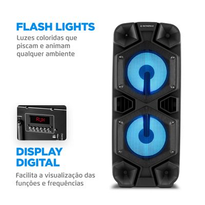 Caixa Amplificada Connect Mega Sound II CM-1500 Bivolt