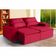 Sofá Paris 4 Lugares 2,20cm Retrátil E Reclinável - De Casa Décor E Estofados Vermelho