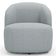 Poltrona Giratória Orgânica Para Sala Living Heidy F04 Linho Cinza - Lyam Decor