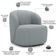 Poltrona Giratória Orgânica Para Sala Living Heidy F04 Linho Cinza - Lyam Decor