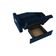 Sofá Cama 2 Lugares Compacto Com Baú 145 Larg Daiane Matrix Veludo Azul