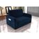 Sofá Cama 2 Lugares Compacto Com Baú 145 Larg Daiane Matrix Veludo Azul