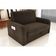 Sofá Cama 2 Lugares Compacto Com Baú 145 Larg Daiane Matrix Suede Capuccino