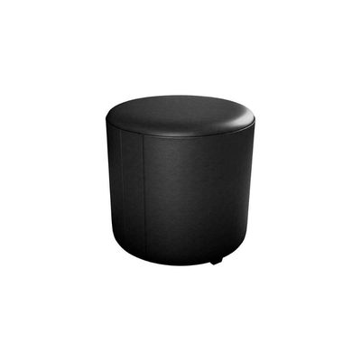 Puff Banqueta Redondo Luxo Copenhage Matrix Sintetico Preto