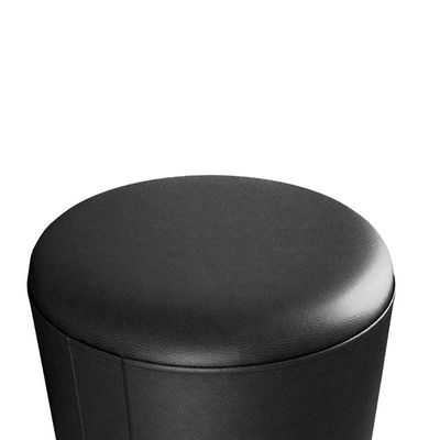 Puff Banqueta Redondo Luxo Copenhage Matrix Sintetico Preto