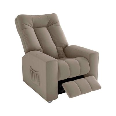 Poltrona Do Papai Reclinável Pallas Matrix Veludo Capuccino