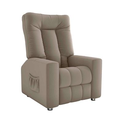 Poltrona Do Papai Reclinável Pallas Matrix Veludo Capuccino