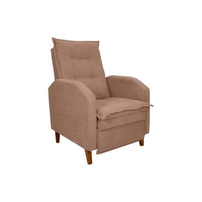 Poltrona Amamentação Luxo Reclinável Com Assento Confortável Yaris Matrix Boucle Marrom