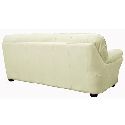 Sofá 2 Lugares Laura 160cm Couro Off White