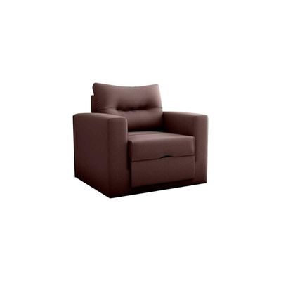 Sofa Cama Poltrona 1 Lugar Solteiro 0,90 Larg Marissol Matrix Suede Marrom
