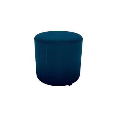 Puff Banqueta Redondo Luxo Copenhage Matrix Veludo Azul