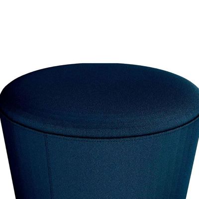 Puff Banqueta Redondo Luxo Copenhage Matrix Veludo Azul