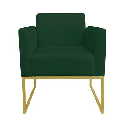 Kit 1 Namoradeira e 1 Poltrona Marisa Suede Verde Drossi