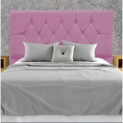 Cabeceira Cama Box Solteiro 90 Cm Aurora Suede Rosa