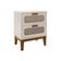 Mesa De Cabeceira 2 Gavetas Santorini Off White 45 Cm Com Tela Indiana