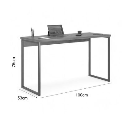 Mesa Home Office Escrivaninha Industriale 1,00 Cinza
