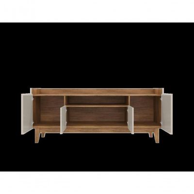 Rack Adria 4 Portas Com Nicho Central Off White-noce