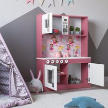 Cozinha Infantil Diana Em Mdf Branco-rosa - Ofertamo