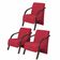 Kit3 Poltronas Vênus 1 Lugar Braço Madeira Vermelho