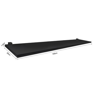 Prateleira Prat-K Me Leve com Suporte Preto 1,2x20x100cm