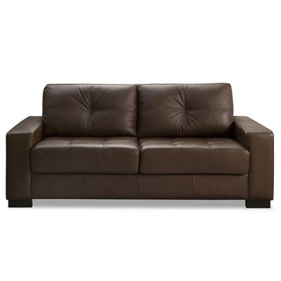 Sofá 3 Lugares Milão 200cm Couro Caramelo