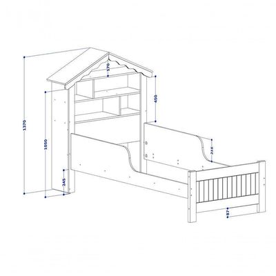 Cama Casinha Com Nichos Princesa Rosa Com Colchão Vitamov
