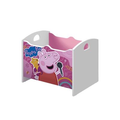 Caixa Baú Organizadora De Brinquedos Infantil Mdf Peppa Rosa
