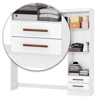 Guarda Roupa Modulado Com Cama Paris 5 Portas 2 Gavetas