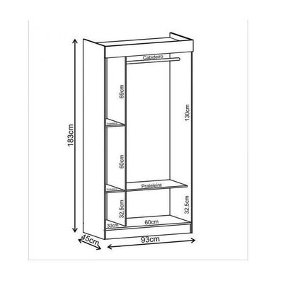 Guarda-roupa Solteiro 4 Portas 2 Gavetas Atalaia - Branco Branco
