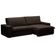 Sofá Retrátil Reclinável Para Sala 3 Lugares 210cm Varsov F04 Veludo Marrom Escuro - Lyam Decor