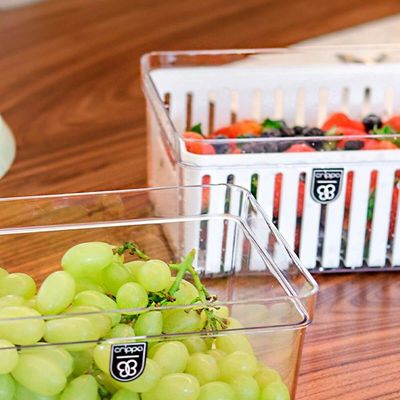 Organizador de Geladeira com Cesto Escorredor 2,3L Pequeno Frutas Legumes Crippa