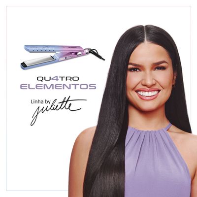 Prancha Alisadora By Juliette Mondial Azul e Rosa 60W P-JU-03 Bivolt